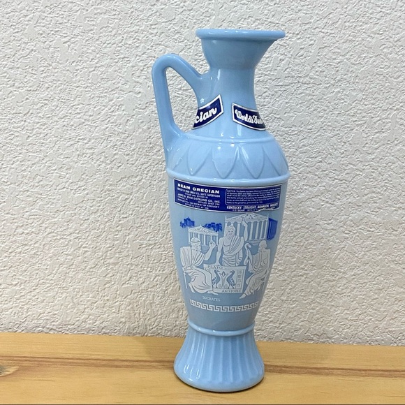 Vintage Jim Beam Grecian Philosophers Socrates Plato Aristotle Blue Decanter - Picture 2 of 13